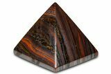 Polished Tiger Iron Stromatolite Pyramid - Billion Years #379597-1